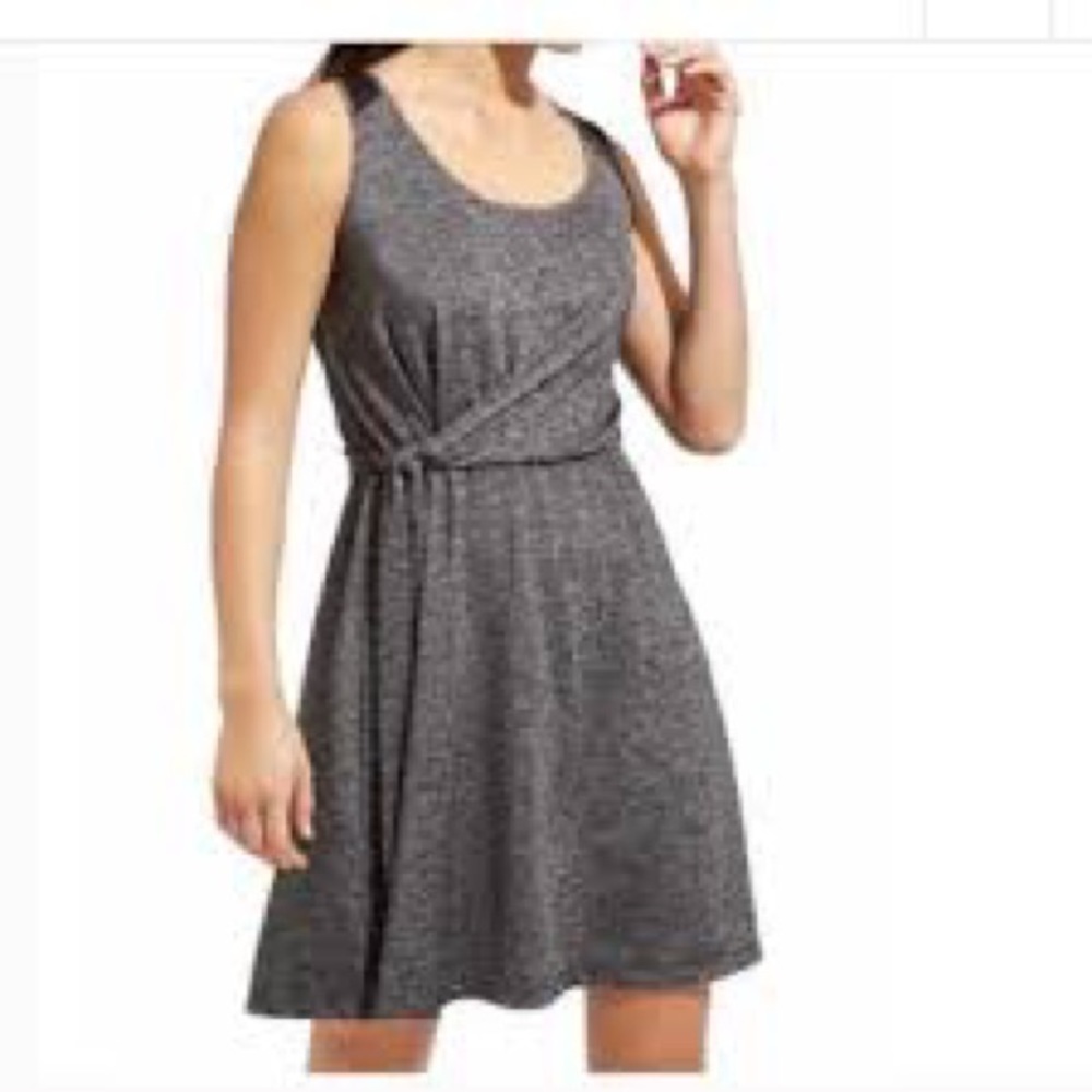 Athleta Faux Wrap Salt and Pepper Athletic Tank Dress, Size XSP